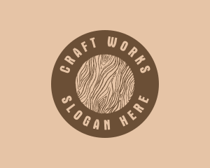 Timber Woodgrain Craft logo design