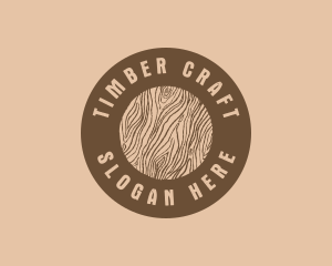 Timber Woodgrain Craft logo design