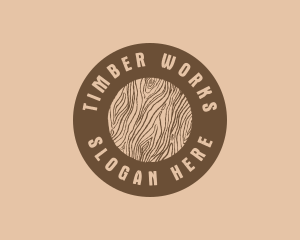 Timber Woodgrain Craft logo design