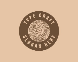 Timber Woodgrain Craft logo design