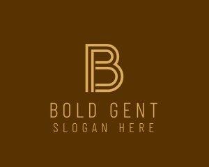 Simple Gold Stripe logo design