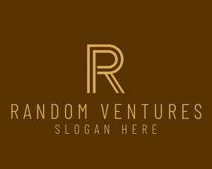 Simple Gold Stripe logo design