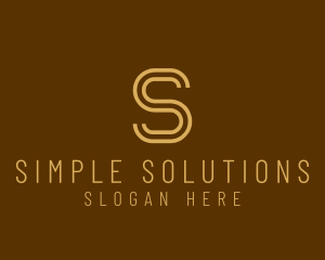 Simple Gold Stripe logo design