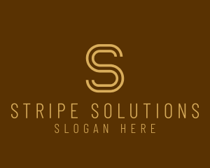 Simple Gold Stripe logo design