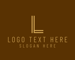 Limousine - Simple Gold Stripe logo design