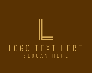 Simple Gold Stripe Logo