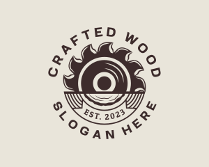 Wood Sawmill Carpentry logo design