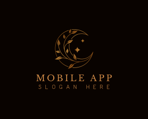 Elegant Moon Leaf Logo