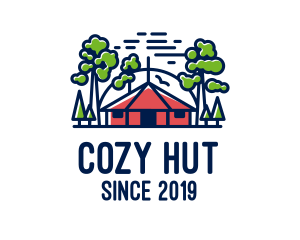 Hut - Tree Forest Hut logo design