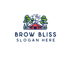 Tree Forest Hut logo design