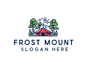 Tree Forest Hut logo design