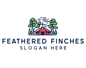 Tree Forest Hut logo design