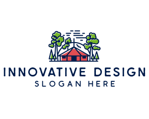 Tree Forest Hut logo design