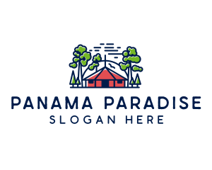 Tree Forest Hut logo design