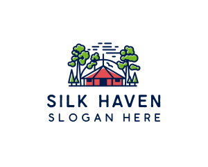 Tree Forest Hut logo design