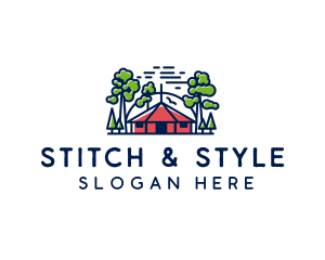 Tree Forest Hut logo design