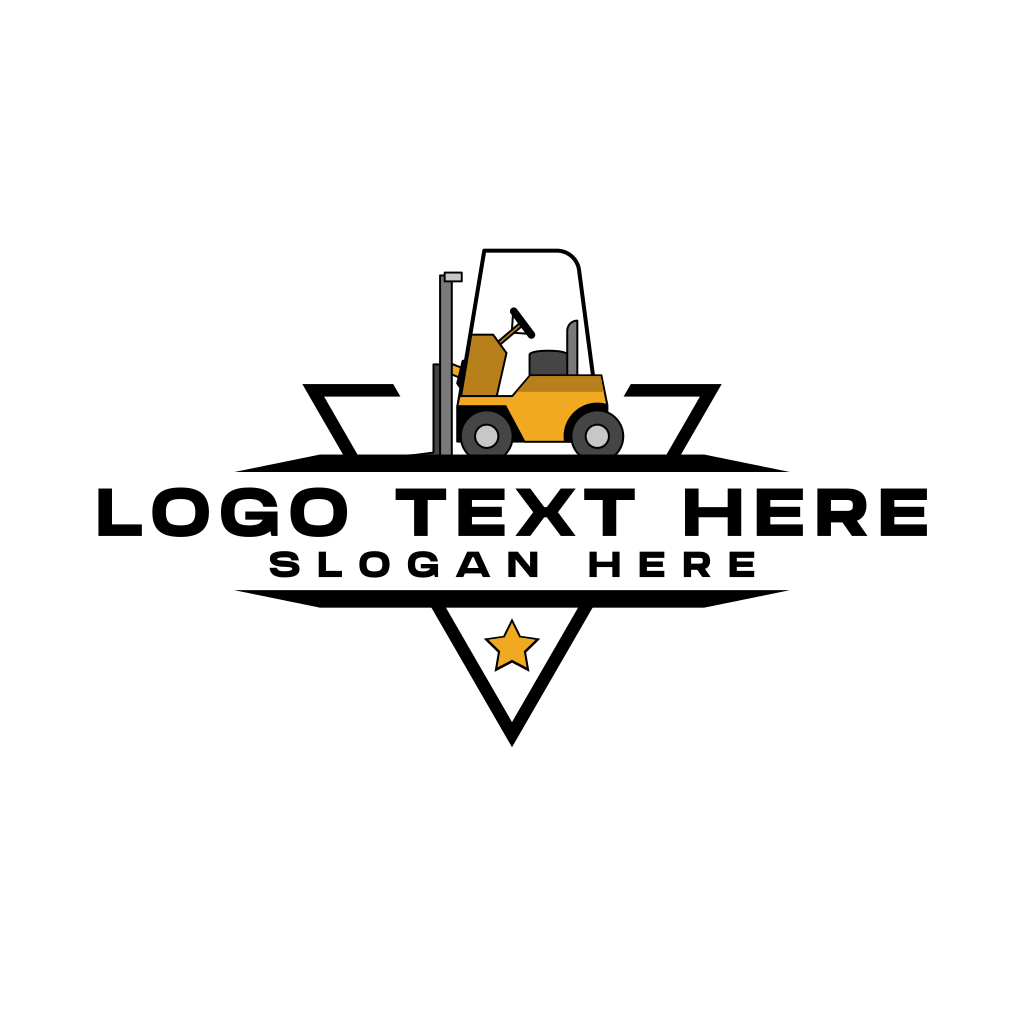 Construction Equipment Forklift Logo | BrandCrowd Logo Maker