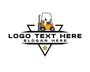 Emblem - Construction Equipment Forklift logo design