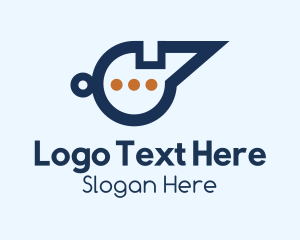 Messaging App - Blue Whistle Chat logo design