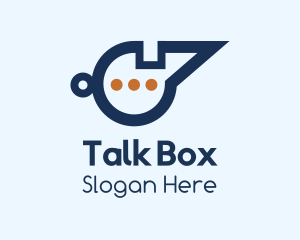Chat Box - Blue Whistle Chat logo design
