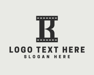 Vlog - Film Production Letter K logo design