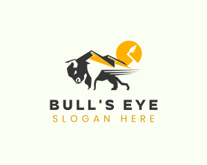 Bull Mountain Sun logo design