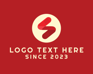 Bandage - Red Adhesive Bandage Letter S logo design