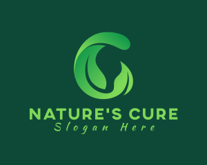 Herbalist - Natural Leaf Letter C logo design