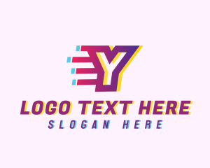 Dj - Speedy Motion Letter Y logo design