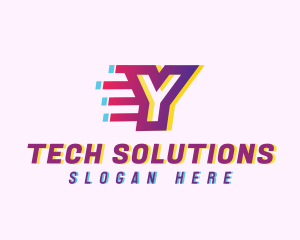 Digital Agency - Speedy Motion Letter Y logo design
