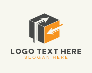 Global Solutions - Logistics Arrow Box logo design