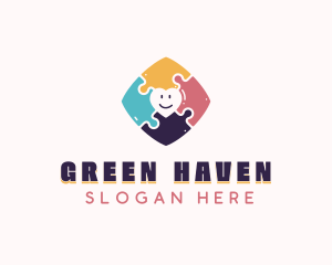 Jigsaw Puzzle Nursery logo design