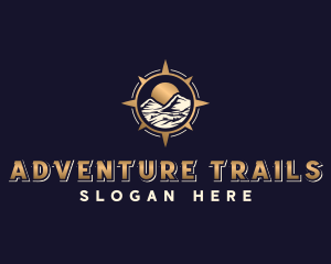 Compass Adventure Mountain logo design