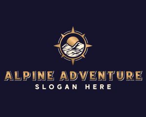 Compass Adventure Mountain logo design