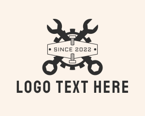 Utility - Mechanical Cog Wrench logo design