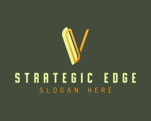Online - Modern Gradient Letter V logo design