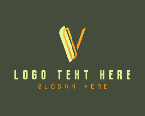 Application - Modern Gradient Letter V logo design