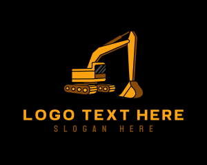 Construction - Excavator Digger Construction logo design