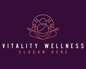 Wellness Yoga Meditation logo design