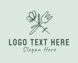 Restaurant Flower Fork Logo