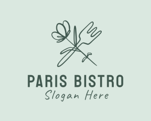 Restaurant Flower Fork logo design