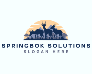 Springbok - Springbok Antelope Deer logo design