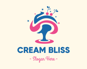 Cream - Ice Cream Tree logo design