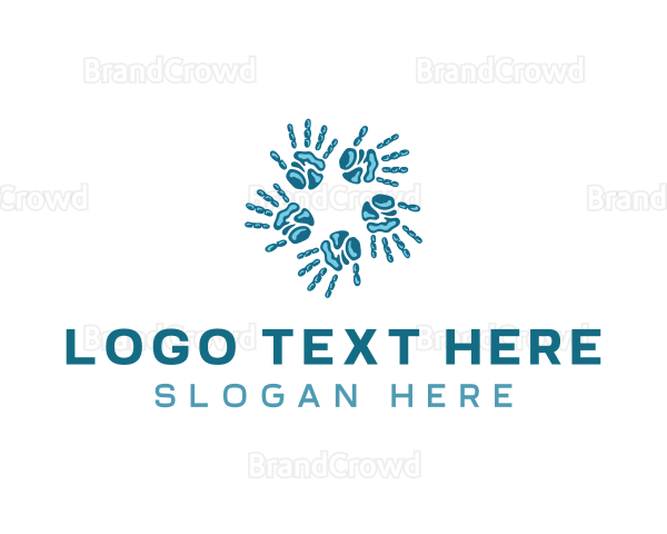 Social Community Hand Logo