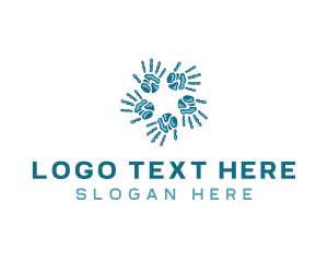 Organization - Social Community Hand logo design