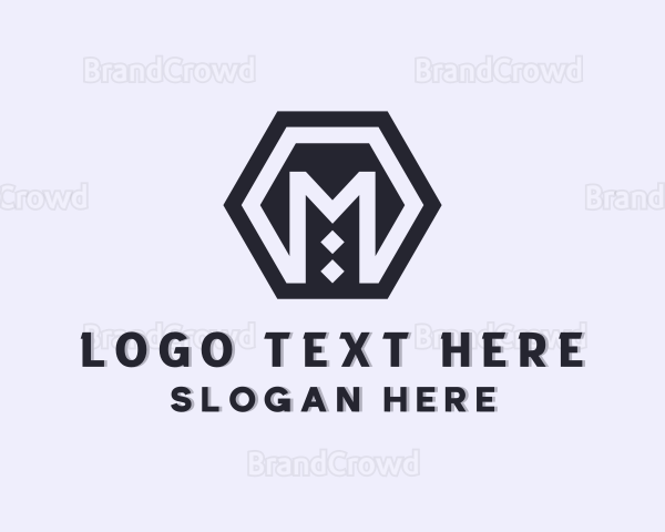 Mechanical Geometric Hexagon Logo