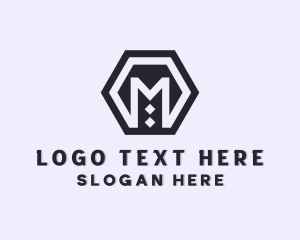 Mechanical - Mechanical Geometric Hexagon logo design