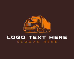 Door To Door - Truck Cargo Delivery logo design