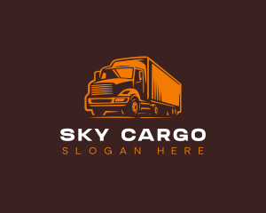 Truck Cargo Import Delivery logo design