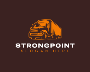 Distribution - Truck Cargo Delivery logo design